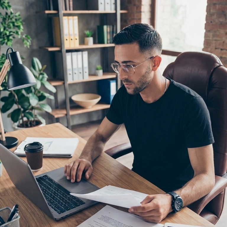 Yoann, le fondateur de Tillap, au travail sur un site dans son atelier